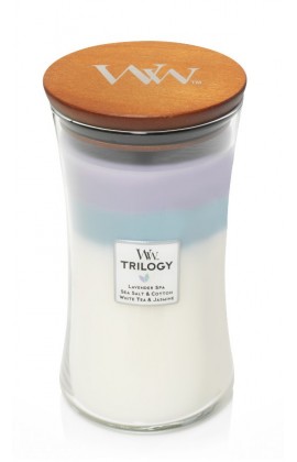 WoodWick Trilogy Calming Retreat nagy illatgyertya